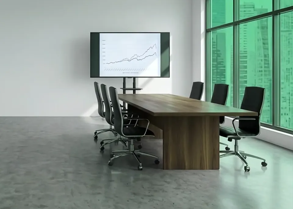 Sala de reunião organizada